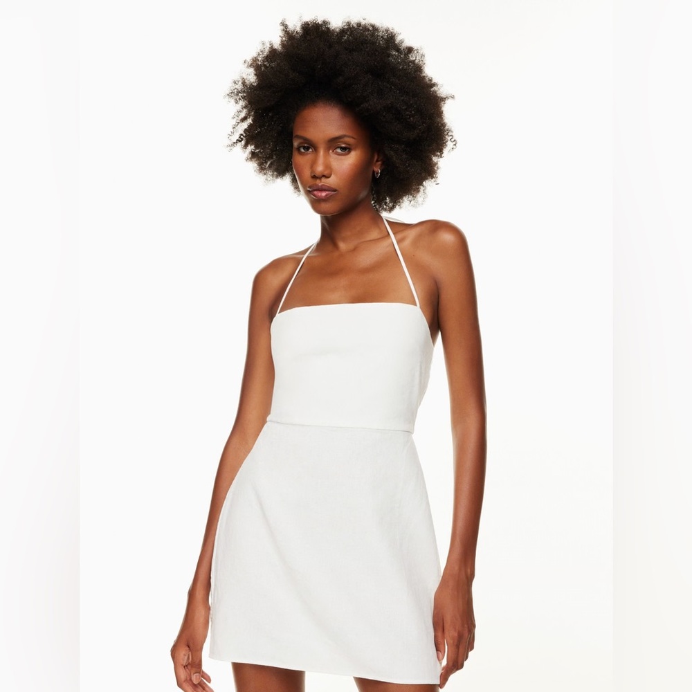 NWT Babaton Credenza Linen Dress size 00 white